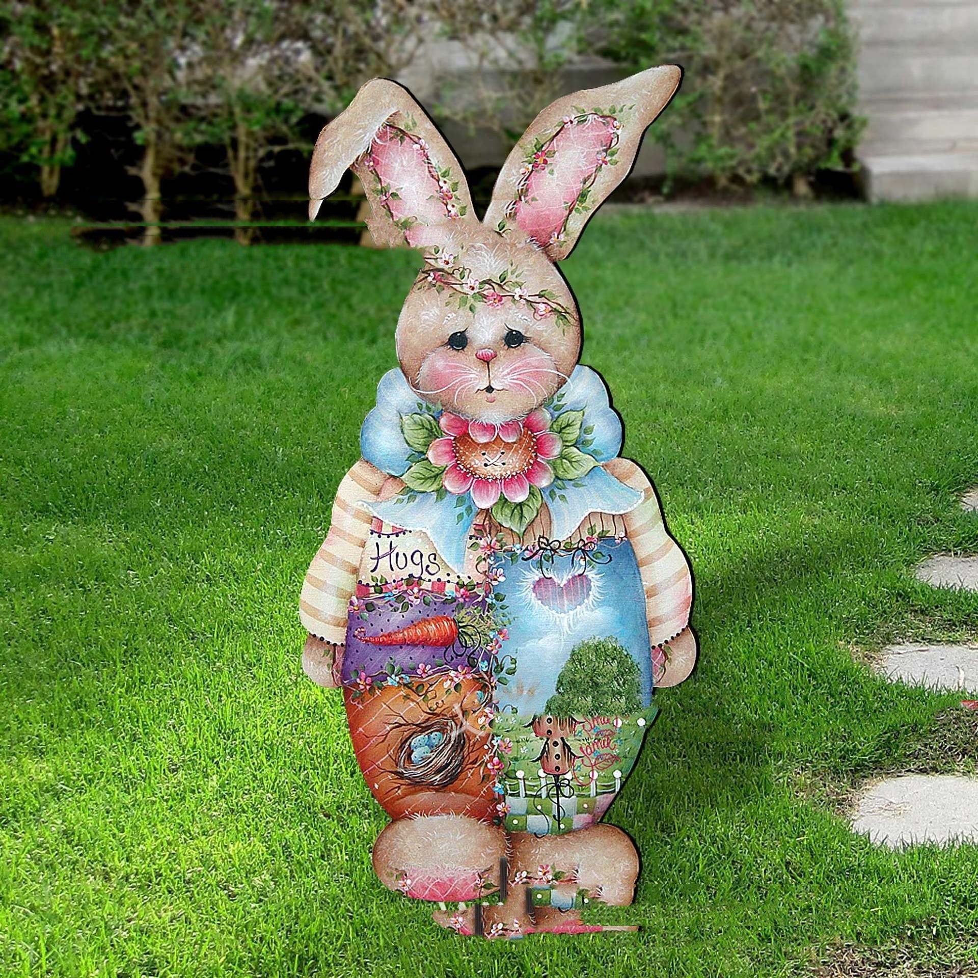 Acrylic Crafts Easter Bunny House Courtyard Decoration, easter decorations, Easter Decor, easter table decor, outdoor easter decorations, shop easter, Decognomes, Spring Decorations