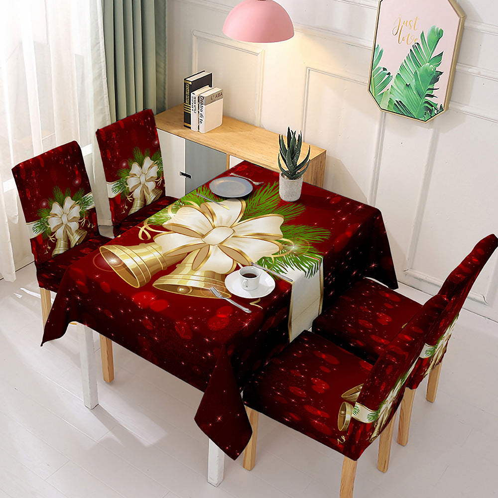 Christmas tablecloth chair cover