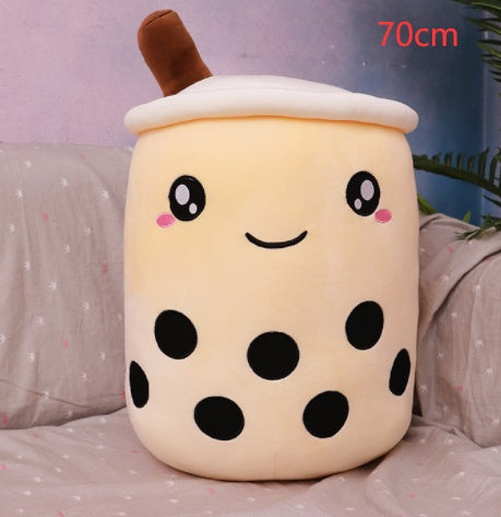 Cute Fruit Drink Plush Soft Strawberry Milk Tea Stuffed Animals