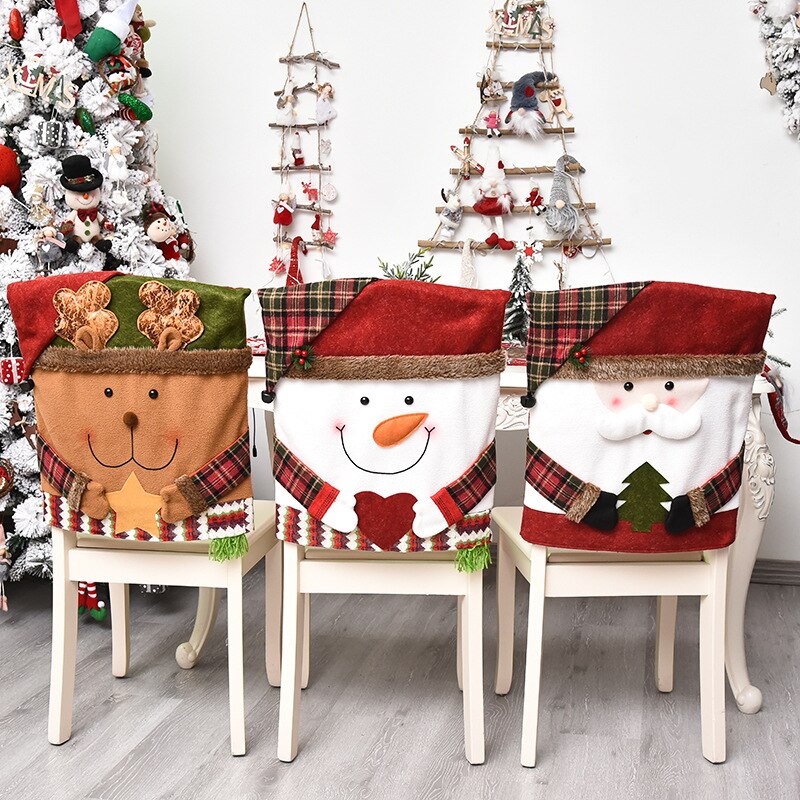 Christmas embroidery chair cover