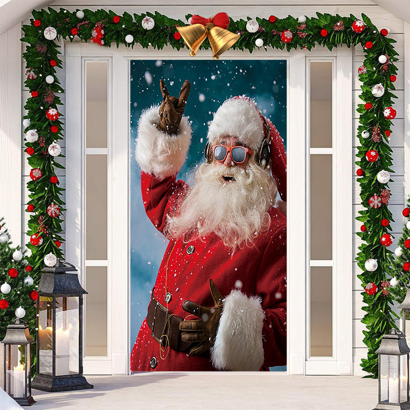 Christmas Festival Door Set Decorative Cloth, Christmas Decoration, Holiday Ornaments, Christmas Decoration Items, Christmas Outdoor Banner, Christmas festive banner