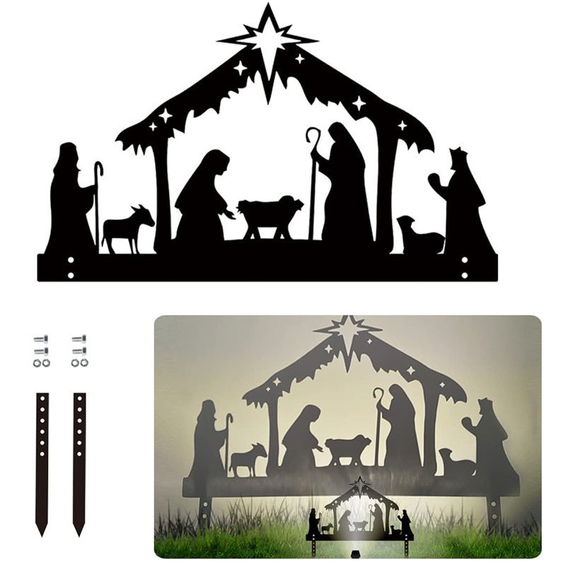Christmas Modern Independent Station The Birth Of Jesus Iron Art Crafts Decorations