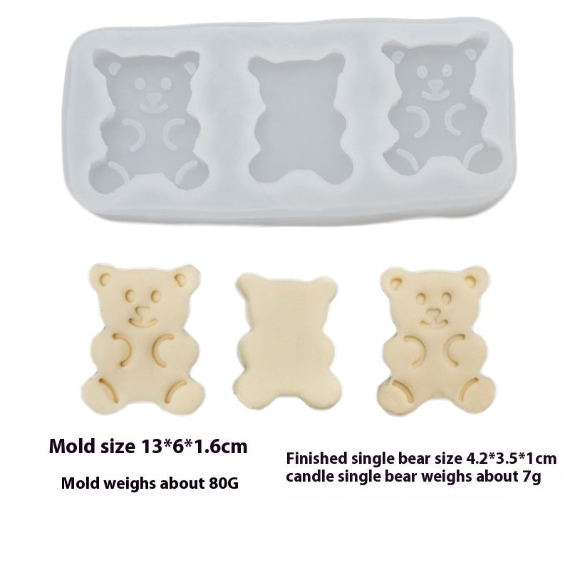 Toast Bread Bear Sandwich Biscuit Aromatherapy Candle Mould