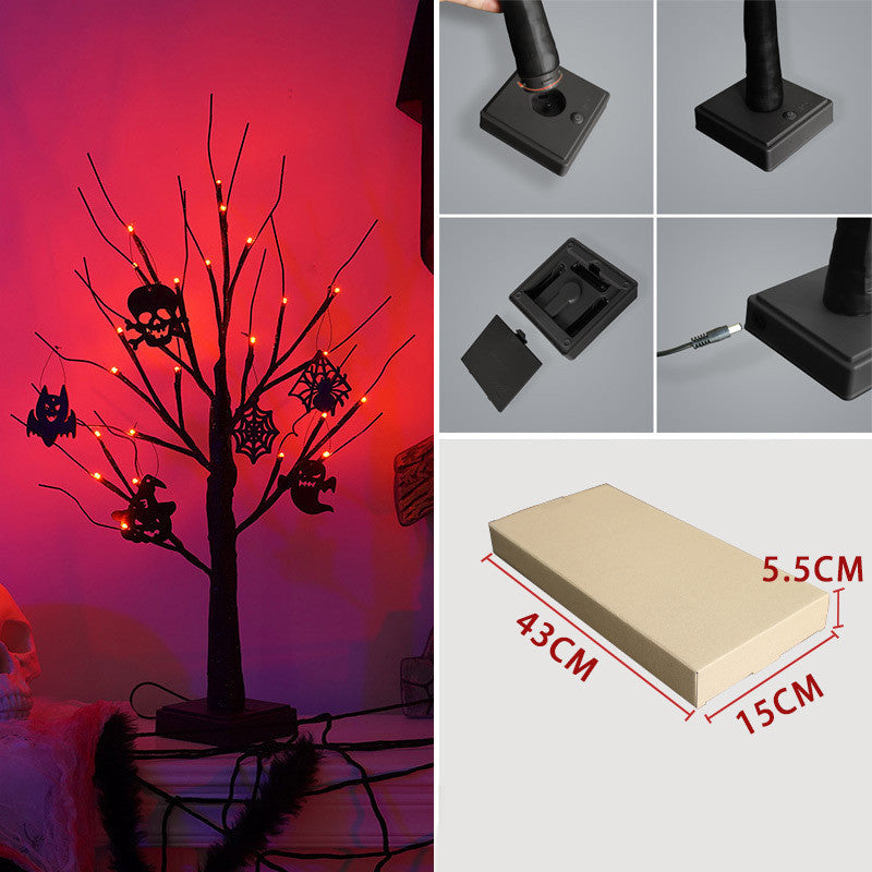 Halloween Tree Light Led Holiday Party Layout Home Decorative Lamp