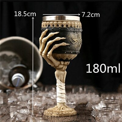 Tall Skull Helmet Cup Halloween Stainless Steel Inner Water Cup