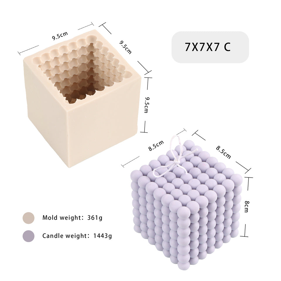 Silicone Square Three-dimensional Geometry Drill Face Rubik's Cube Aromatherapy Gypsum Liquid Silicone Candle Fondant Mold, Silicone candle molds, Christmas tree candle molds, Halloween pumpkin candle molds, Easter egg candle molds, Animal candle molds, Sea creature candle molds, Fruit candle molds, Geometric candle molds, Abstract candle molds, DIY candle making molds, Holidays Silicone candle molds and Halloween Silicone candle molds, Christmas Silicone candle molds
