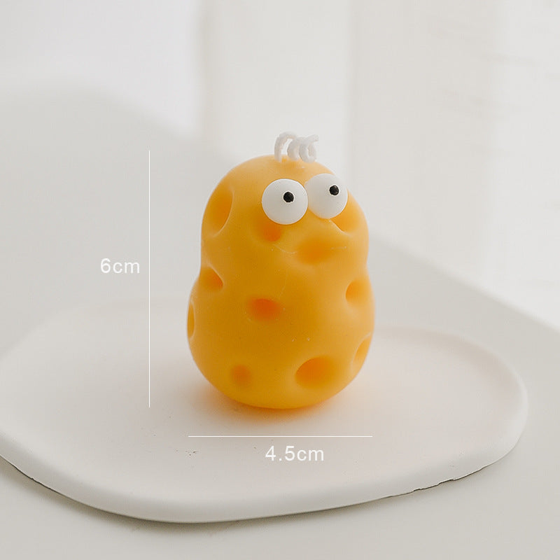 Cheese Aromatherapy Cartoon Shape Round Cheese Candle