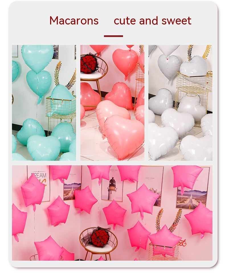 Heart-shaped Aluminum Balloon Room Decoration Valentine Day Decor