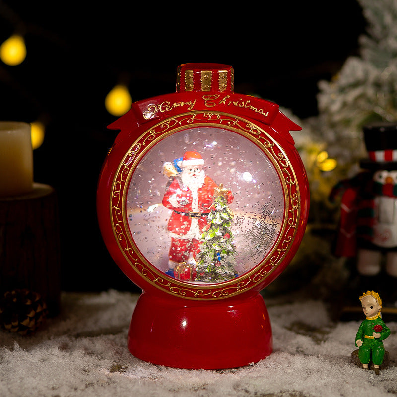 Christmas decorations, Christmas lights, christmas ornaments, Christmas Decorations Snowflake Ball Automatic Snow Music Box, christmas mus