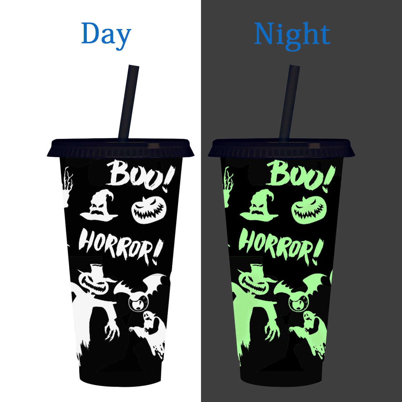 Halloween Creative Plastic Color Changing Luminous Cup