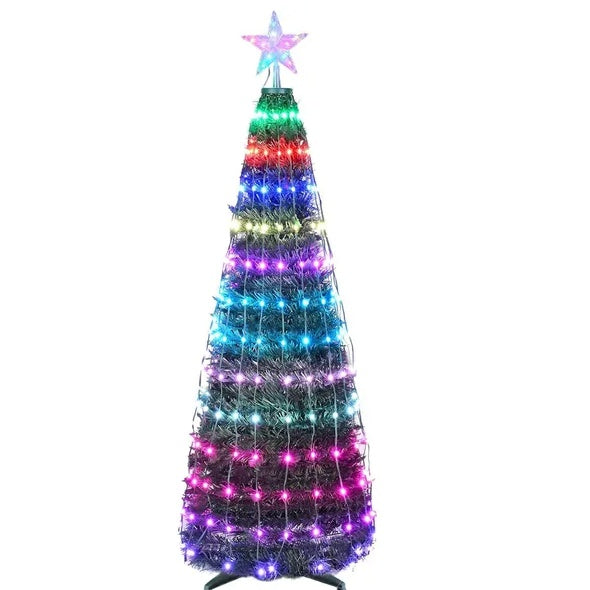 LED Lights Collapsible Christmas Tree Light With Remote App Control IP65 Waterproof Customized Multi-Color Mode Timer Setting Work With Alexa Google