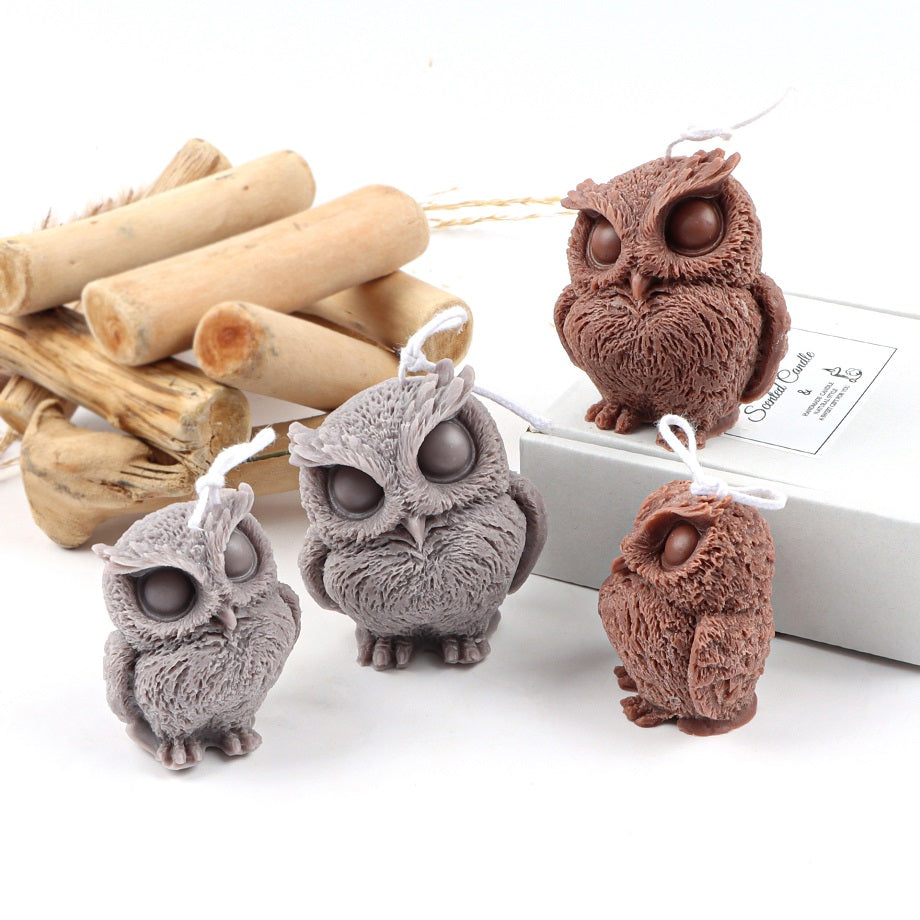 Animal Statue Candle Diy Little Owl Aromatherapy Candle With Hand Gift, Silicone candle molds, Christmas tree candle molds, Halloween pumpkin candle molds, Easter egg candle molds, Animal candle molds, Sea creature candle molds, Fruit candle molds, Geometric candle molds, Abstract candle molds, DIY candle making molds,