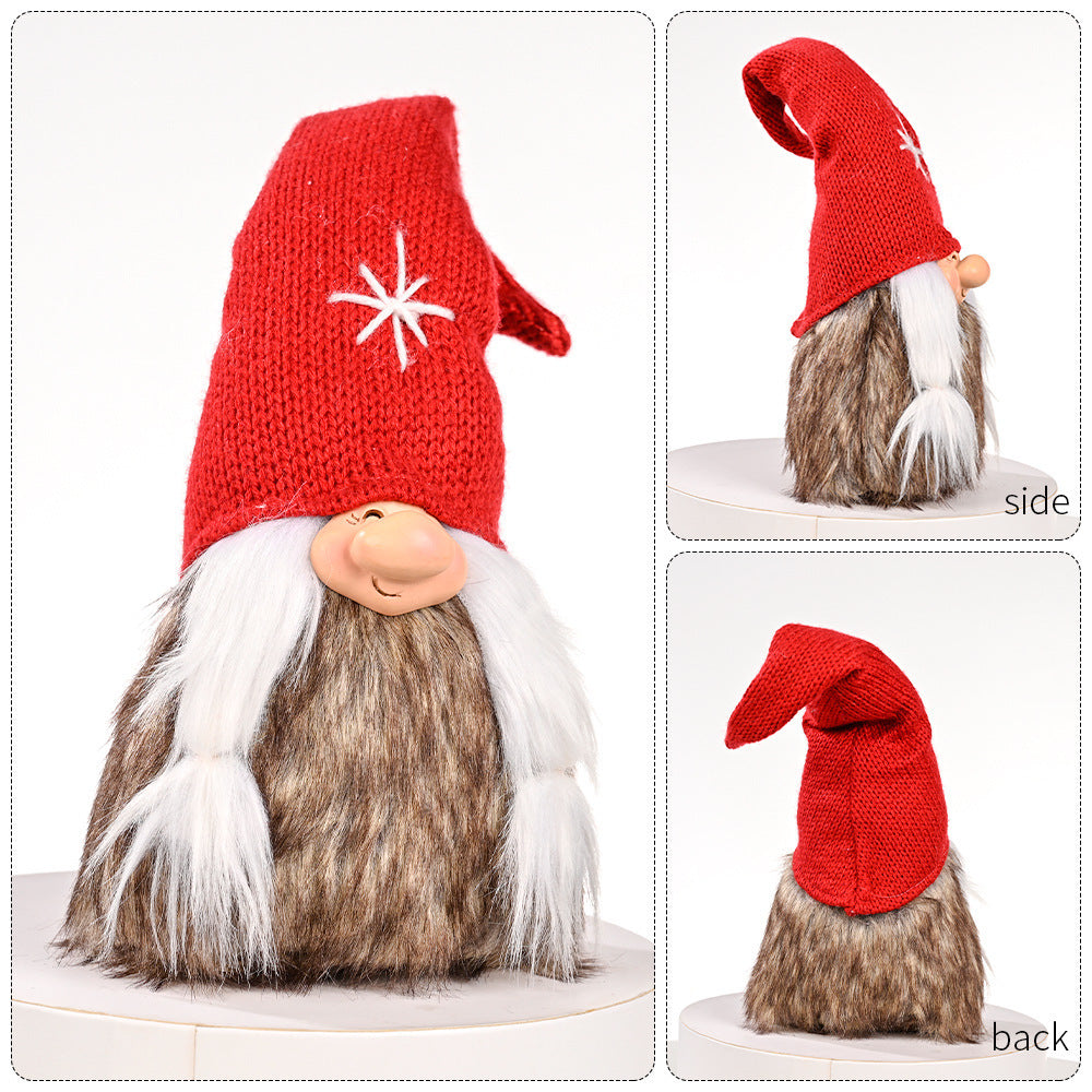 Christmas Decoration Christmas Knitted Hat Doll Ornaments