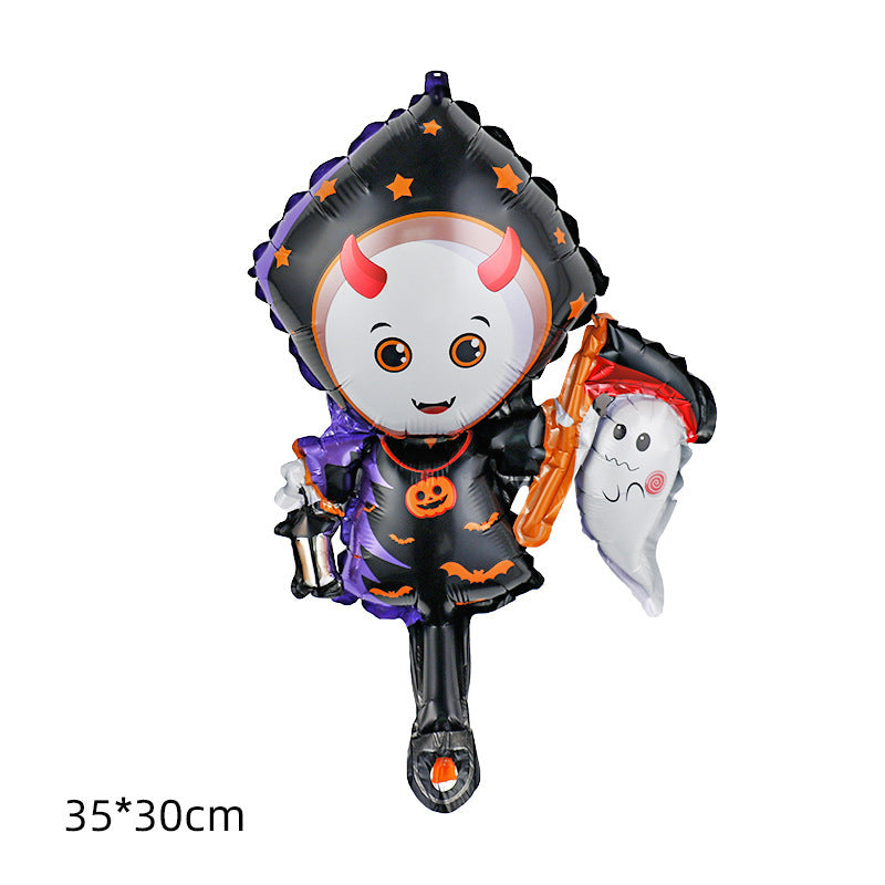 Halloween Decoration Arrangement Aluminum Film Balloons, Halloween decorations items, Halloween costumes, Halloween masks, Halloween props, Halloween animatronics, Halloween inflatables, Halloween lights, Halloween fog machines, Halloween spider webs, Halloween lanterns, Halloween banners, Halloween streamers, Halloween tableware, Halloween centerpieces, Halloween party favors, Halloween yard stakes, Halloween tombstones, Halloween candles, Halloween wreaths, Halloween garlands
