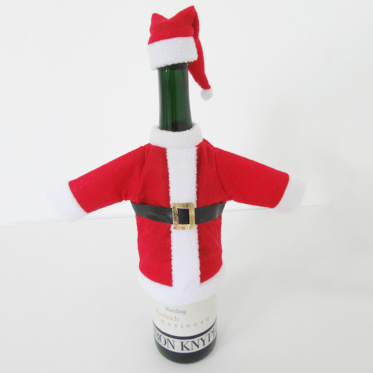 Christmas Red Wine Bottle Cover Christmas Button Christmas Daily Necessities