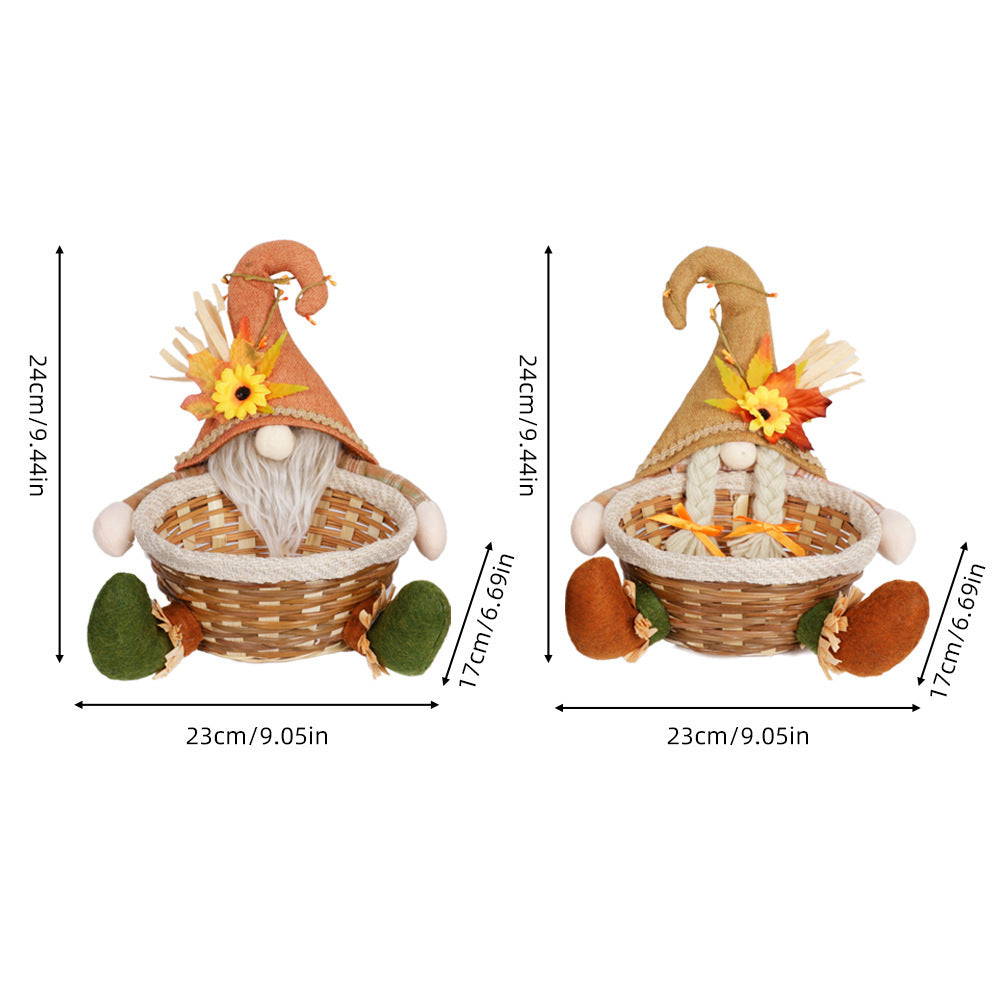 Maple Leaf Candy Basket Ornaments Doll