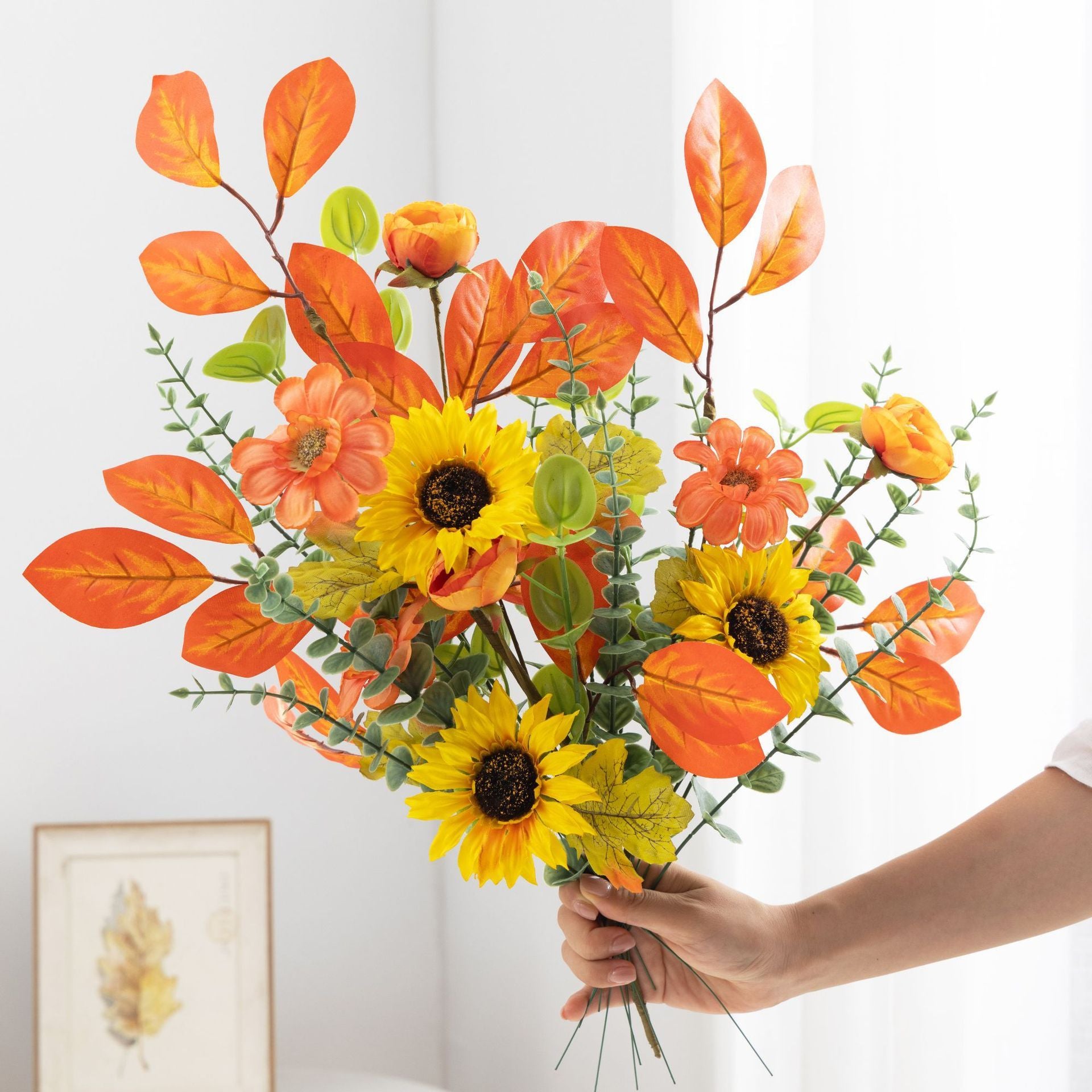 Autumn Artificial Sunflower Bouquet Creative Simple Home Living Room Decorations