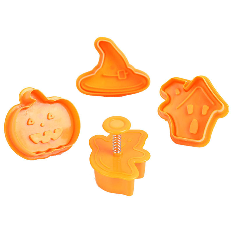 Baking Set Tool Halloween Diy Cake Decoration Plastic Cookie Cutter Mold, Pumpkin lanterns, Jack o Lanterns, Halloween Lights, Halloween Decoration Ornaments, Halloween inflatables, carved pumpkins, Halloween wreaths, Halloween Candles.