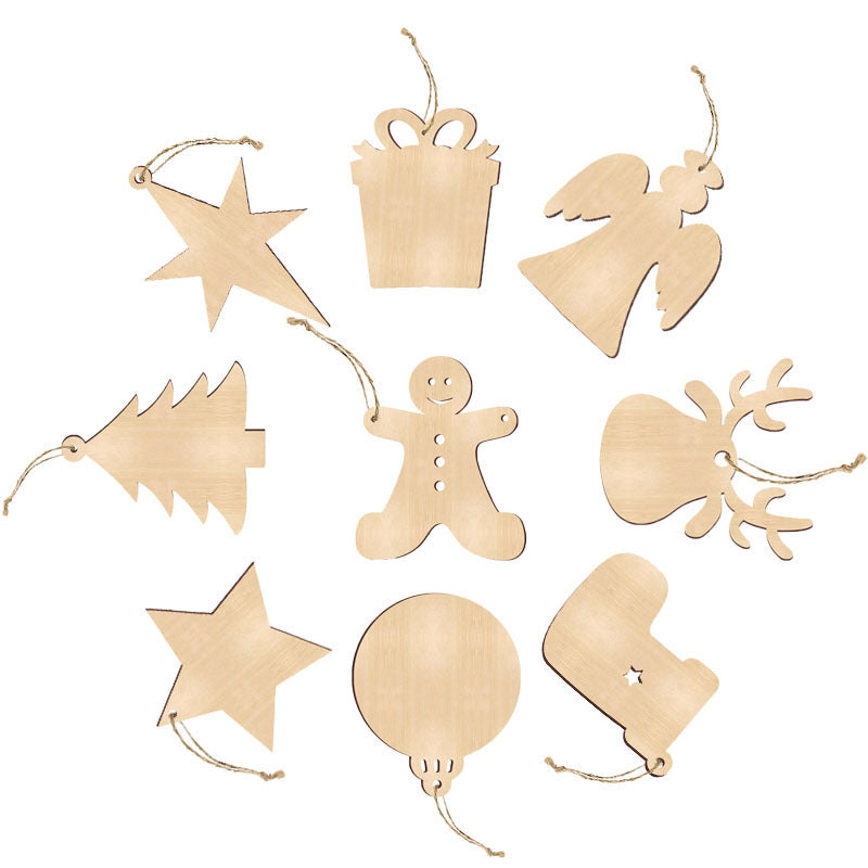 Christmas Tree Handmade Accessories Christmas Festival Hanging Decoration Props Wooden Craftwork