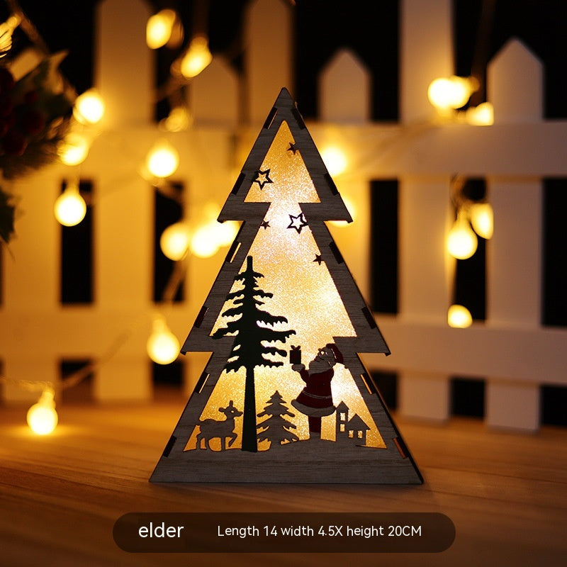 Christmas Wooden Luminous Decorative Ornaments With Lights, Christmas Wooden Luminous Decorative Ornaments With Lights, Christmas Decoration ornaments, Christmas Wooden Ornaments, Christmas Lights OrnamentsTriangle with lights of Santa Claus, triangle with Lights of Christmas snowman, triangle with Lights of Christmas deer