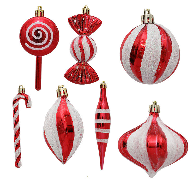 Christmas Tree Decoration Props Candy Crutch Gift Box Boots Shape Pendant