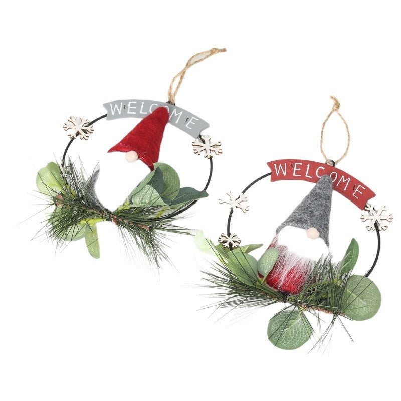 Christmas Decoration Rudolf Wrought Iron Garland Pendant