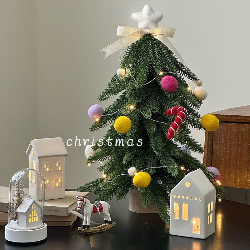 Christmas Tree Desktop Decoration Small Household Mini Slender Decoration