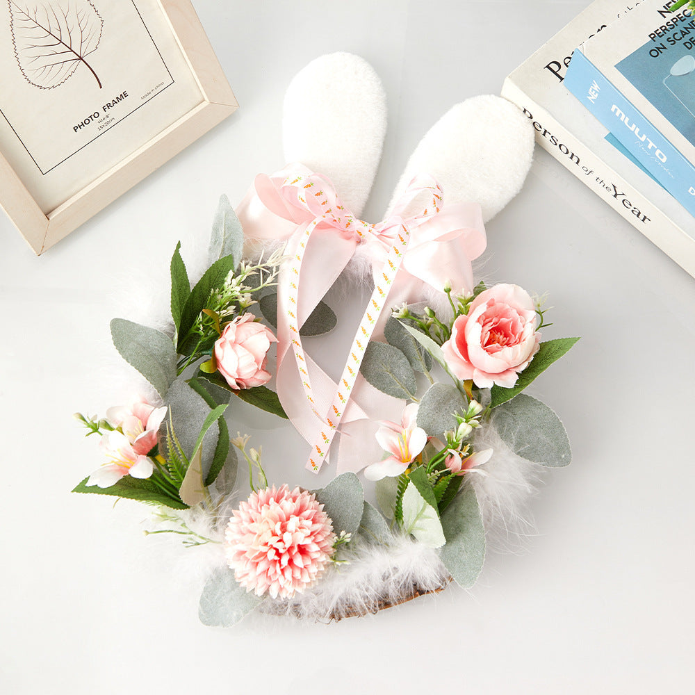 Easter Rabbit Decoration Green Plant Bow Garland Holiday Decoration, easter decorations, Easter Decor, easter table decor, outdoor easter decorations, shop easter, Decognomes, Spring Decorations