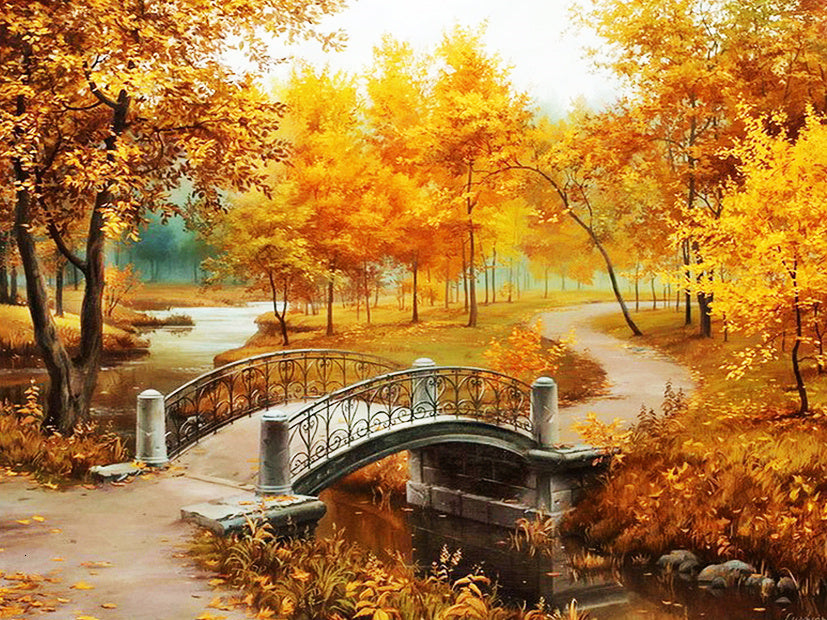 Diamond Painting Tree 5D DIY Embroidery Landscape Autumn Decoration