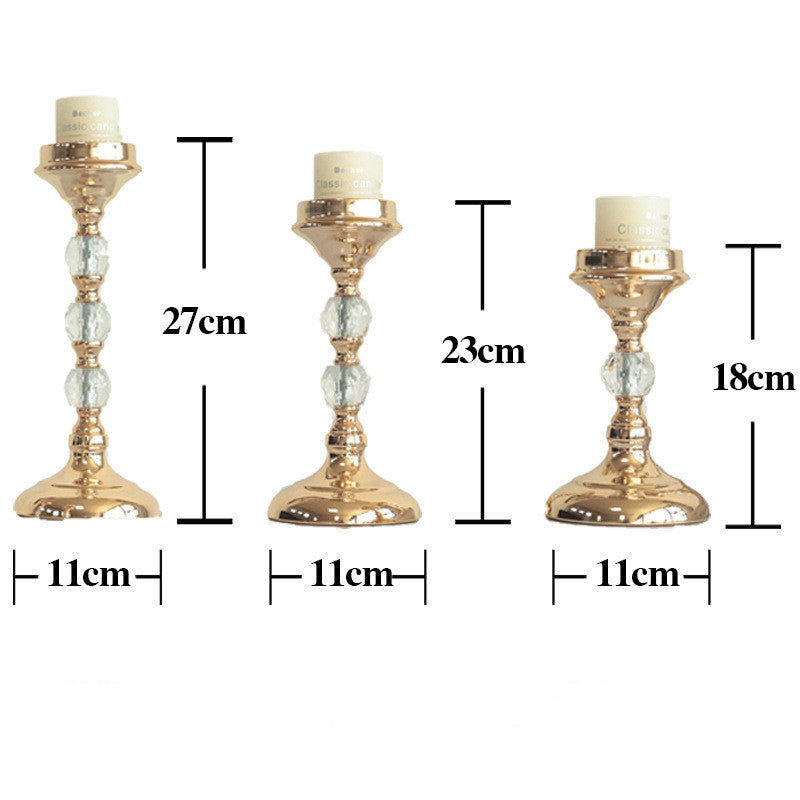 European Gold Crystal Electroplating Candle Holder Ornaments, candle holder, candle stick holder, glass candle holder, iron candle holder, wicker candle holder 2 piece set, candle holders, candlesticks, candle sticks, Luxury candles holders, taper candle holders, candlestick holder, Wooden Candlestick Candle Holder, Metal Candle Holders