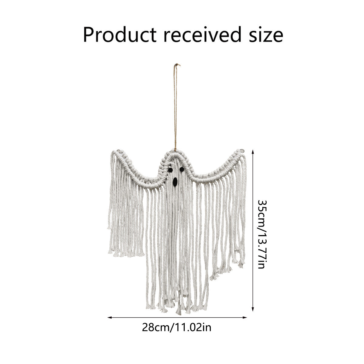 Halloween Decorative Ornaments Hand-woven White Ghost