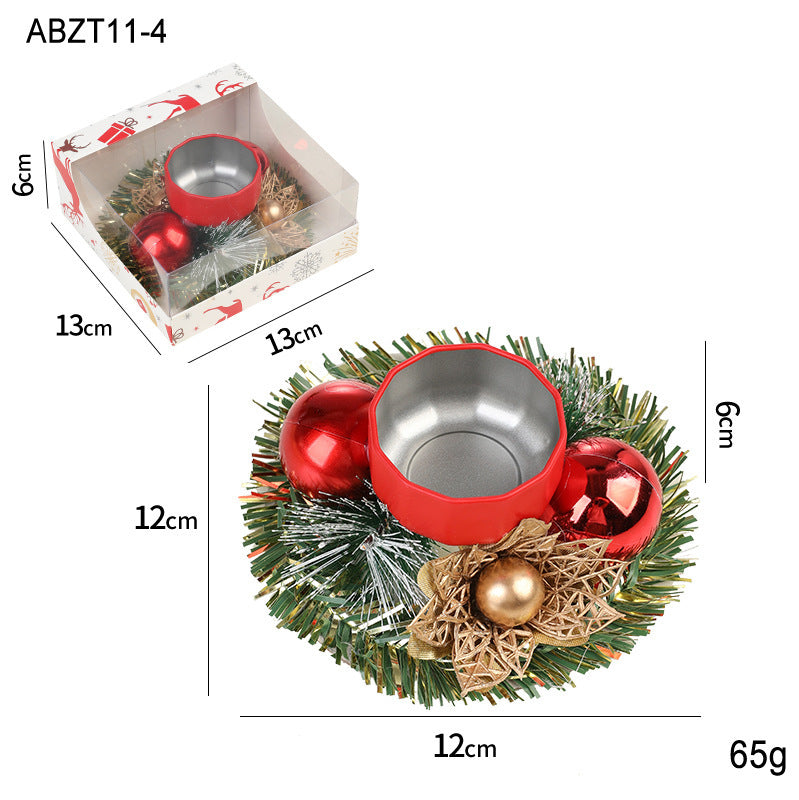 Christmas Candle Metals Candlestick Wreath Artificial Pinball Pinecone Candle Holder Fake Leaves Xmas New Year Home Table Decor, candle holder, candle stick holder, glass candle holder, iron candle holder, wicker candle holder 2 piece set, candle holders, candlesticks, candle sticks, Luxury candles holders, taper candle holders, candlestick holder, Wooden Candlestick Candle Holder, Metal Candle Holders