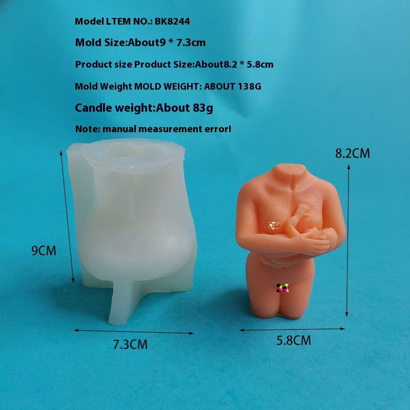 Baby Holding Female Body Silicone Mold, Silicone candle molds, Christmas tree candle molds, Halloween pumpkin candle molds, Easter egg candle molds, Animal candle molds, Sea creature candle molds, Fruit candle molds, Geometric candle molds, Abstract candle molds, DIY candle making molds, 