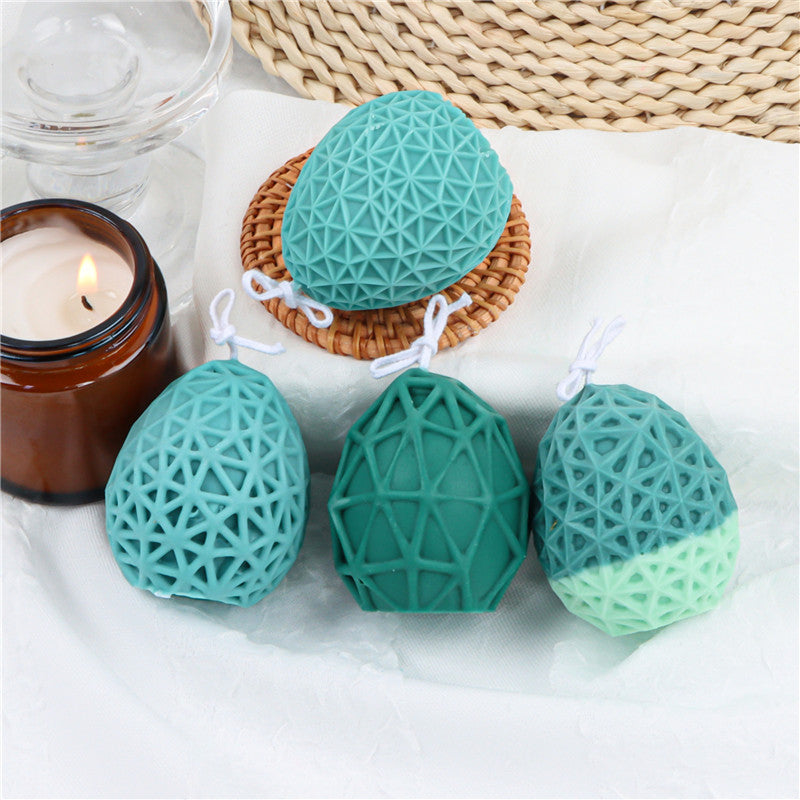 Christmas Egg Pattern Silicone Candle Mold, Geometric candle molds, Abstract candle molds, DIY candle making molds, Decognomes, Silicone candle molds, Candle Molds, Aromatherapy Candles, Scented Candle,