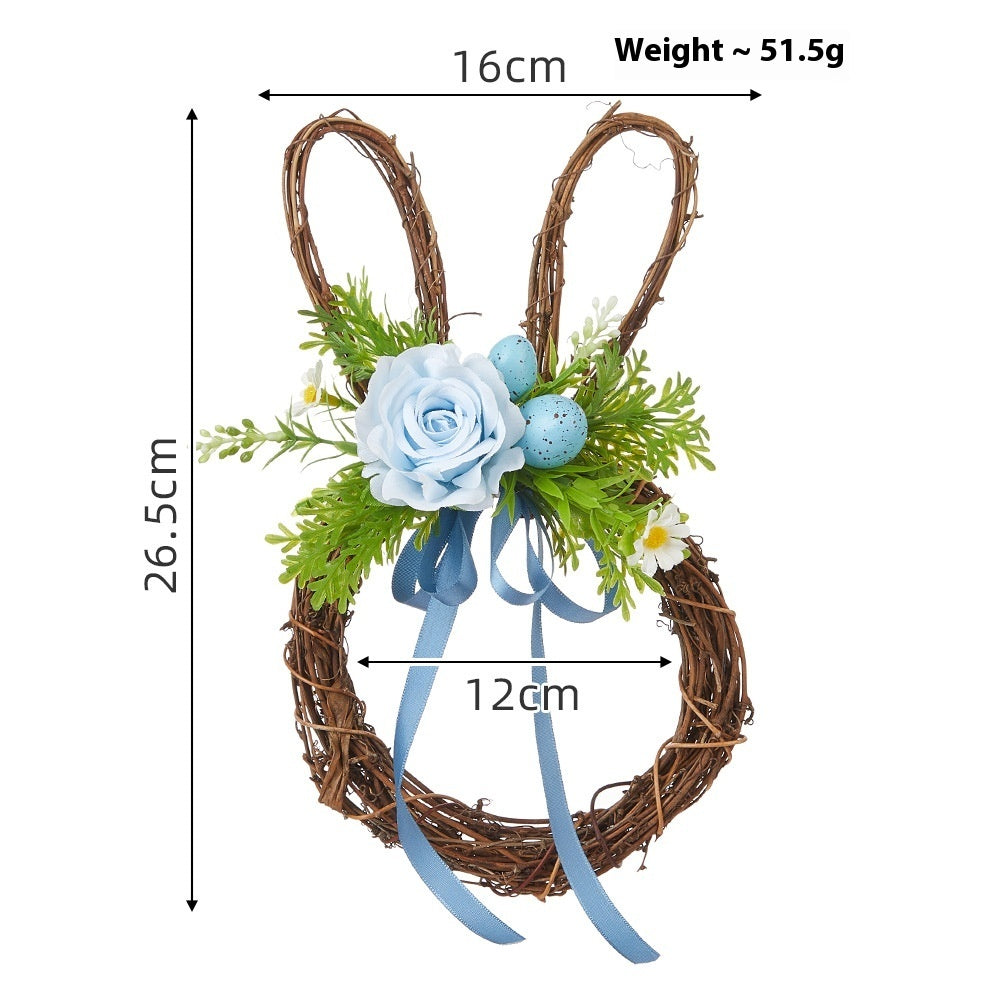 Easter Rabbit Decoration Green Plant Bow Garland Holiday Decoration, easter decorations, Easter Decor, easter table decor, outdoor easter decorations, shop easter, Decognomes, Spring Decorations