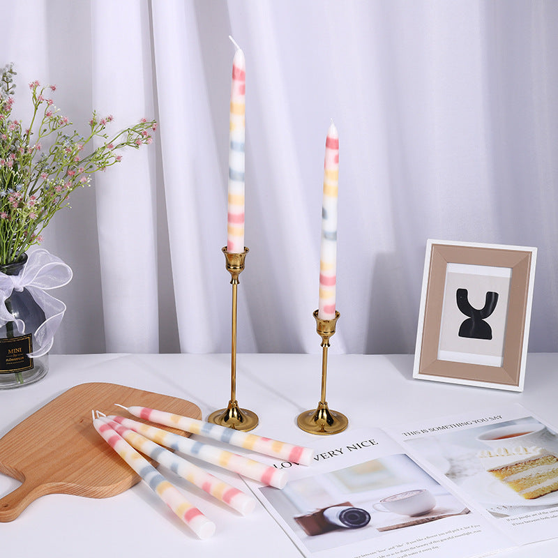 Watercolor Candle Long Brush Holder Candlestick Candle