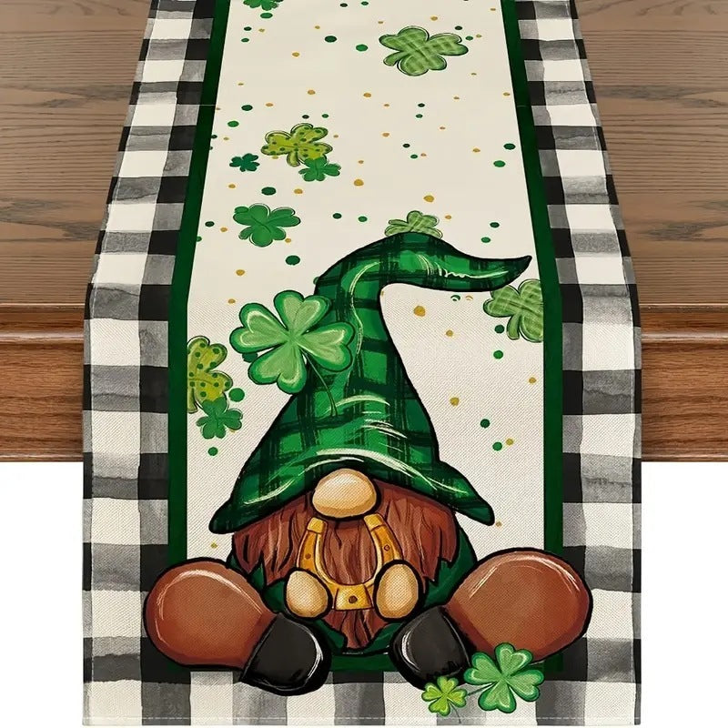 Shengpa Festival Table Runner Linen Printed Tablecloth Home, st patricks day decorations, st patricks day decor, st patrick's day decorations, st patrick day decorations, Irish Décor, irish ornaments, Decognomes, St. Patrick's Day Party Supplies, St. Patrick's Day Decorations: Shamrock, Irish & Leprechaun, St Patrick's Day Decorations table cloth