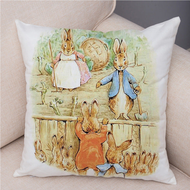 Cartoon Rabbit Peach Skin Fabric Pillow Cover Home Decoration Sofa Cushion Cover Seat Cover Easter Amazon AliExpress, easter decorations, Easter Decor, easter table decor, outdoor easter decorations, shop easter, Decognomes, Spring Decorations