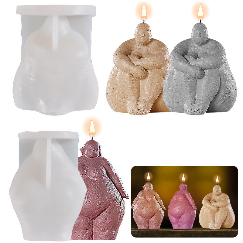 Nordic Abstract Diy Body Candle Silicone Mold