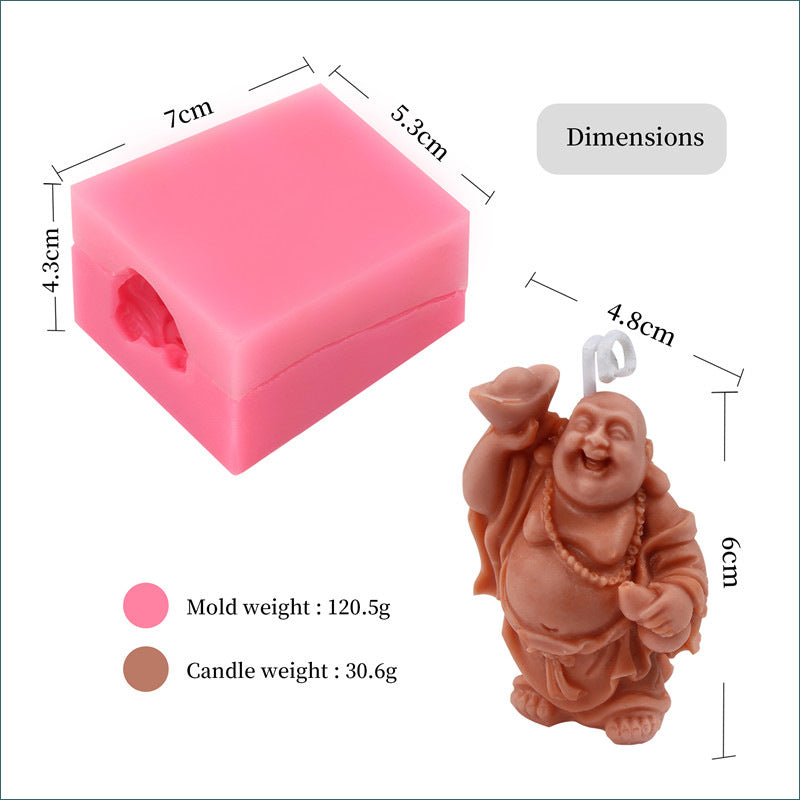 Three-dimensional Aromatherapy Buddha Statue Candle Mould, Silicone candle molds, Geometric candle molds, DIY candle making molds, Aromatherapy Candle, Sented candle, candles, 