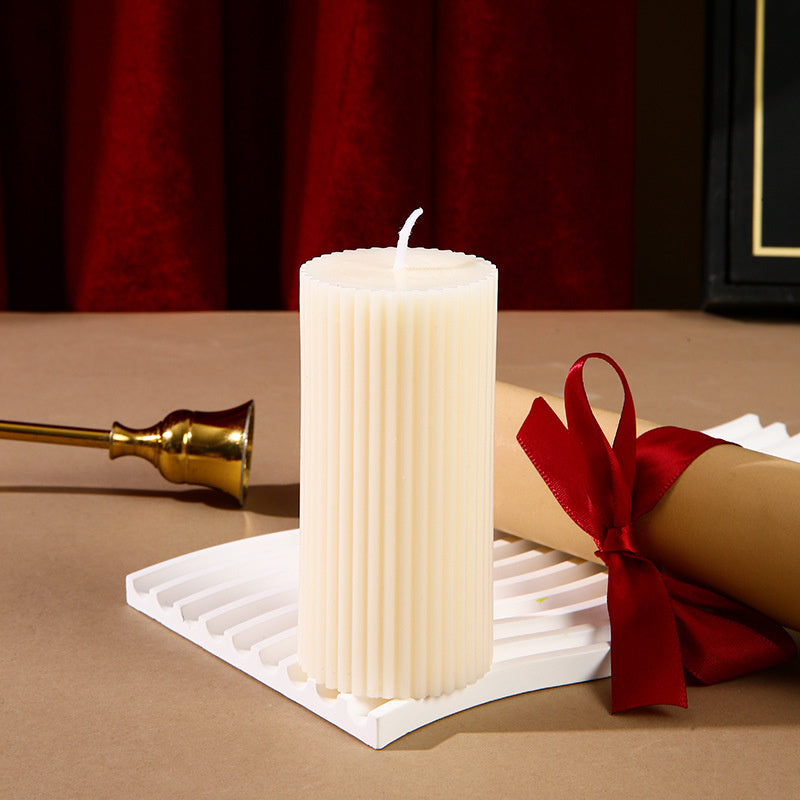 Ins Style White Cylindrical Aromatherapy Candle Creative Modeling Ornaments