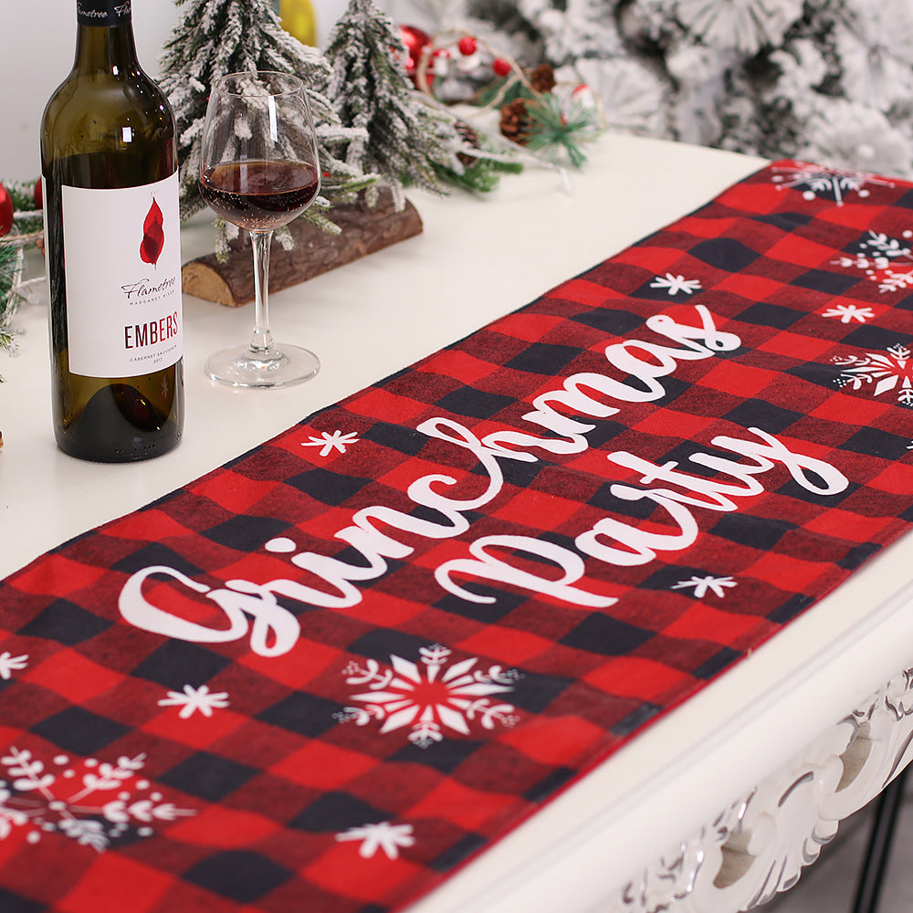 Christmas Table Runner Restaurant And Tea Table Table Decorations