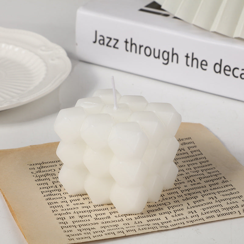 Cube Aromatherapy Candle Home Table Decoration, Geometric candle molds, Abstract candle molds, DIY candle making molds, Decognomes, Silicone candle molds, Candle Molds, Aromatherapy Candles, Scented Candle, 