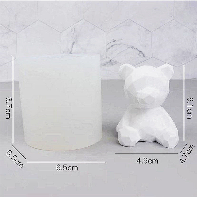 Bear Shape Aromatherapy Gypsum Decoration Mold, Silicone candle molds, Christmas tree candle molds, Halloween pumpkin candle molds, Easter egg candle molds, Animal candle molds, Sea creature candle molds, Fruit candle molds, Geometric candle molds, Abstract candle molds, DIY candle making molds,
