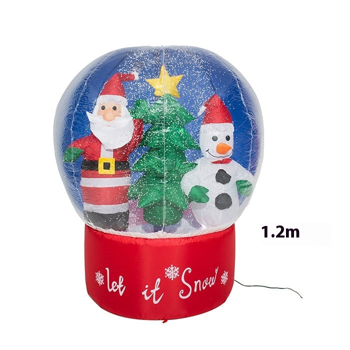 Christmas Inflatable Decoration Courtyard Layout Luminous Christmas Snowman Elk Old Man Inflatable Model Snow Spray Ball