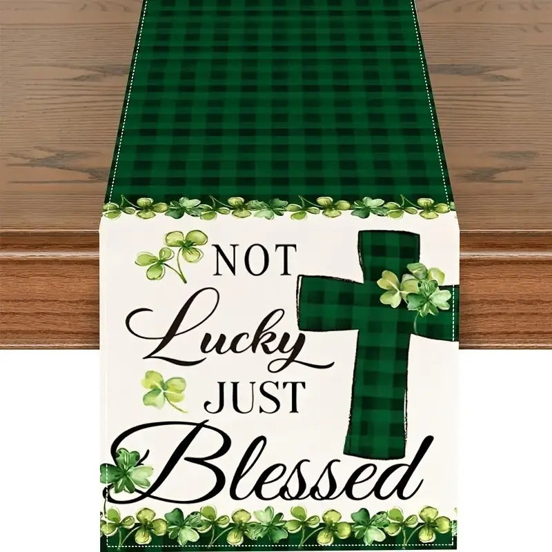 Shengpa Festival Table Runner Linen Printed Tablecloth Home, st patricks day decorations, st patricks day decor, st patrick's day decorations, st patrick day decorations, Irish Décor, irish ornaments, Decognomes, St. Patrick's Day Party Supplies, St. Patrick's Day Decorations: Shamrock, Irish & Leprechaun, St Patrick's Day Decorations table cloth