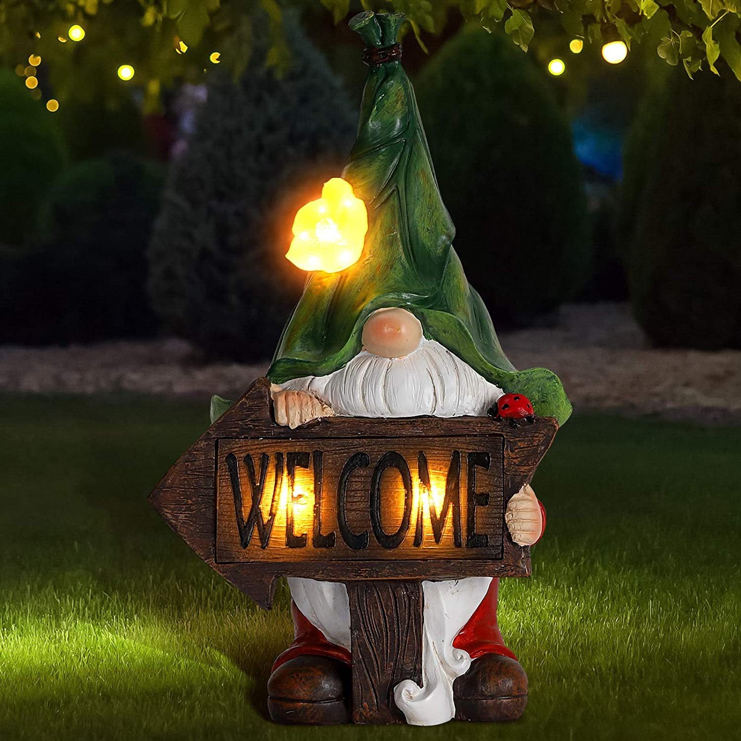 Creative Outdoor Solar Decorative Lamp Garden Garden Crafts Resin Statue Ornaments