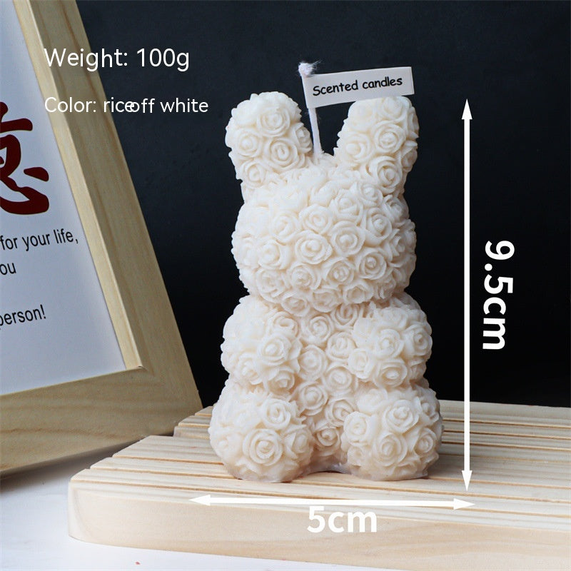 Animal Candle Soy Wax Animal Puppy Rabbit Fragrance, Teddy Bear Candle, Silicone Candle, Silicone Mold Candle