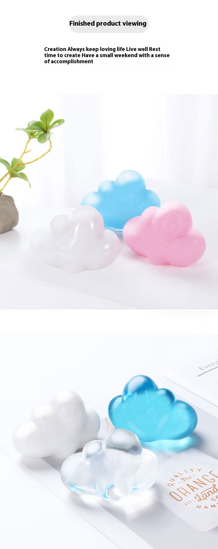 3D Cloud Soap Aromatherapy Gypsum DIY Silicone Mold