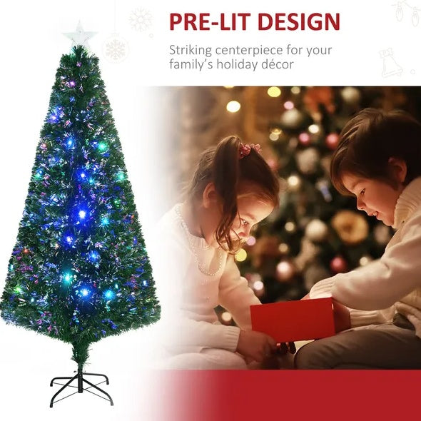 6' Tall Douglas Fir Pre-Lit Artificial Christmas Tree with Realistic Branches, 24 Multi-Color LED Lights, Fiber Optics and 230 Tips, Christmas tree, Artificial Christmas tree, Real Christmas tree, Miniature Christmas tree, Tabletop Christmas tree, Pre-lit Christmas tree, Flocked Christmas tree, White Christmas tree, Black Christmas tree, Ceramic Christmas tree, Christmas tree topper, Christmas tree skirt, Christmas tree stand, Christmas tree storage bag, Christmas ornaments, Glass Christmas ornaments,